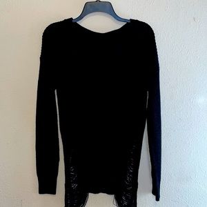 Ripped Black Sweater Dress